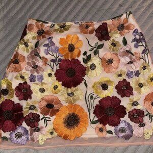 Finesse Floral Boho Mini Skirt Women’s M